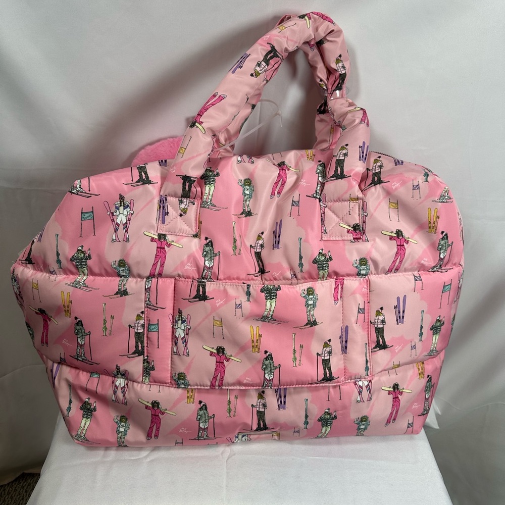 Betsey Johnson Pink Ski Girl Weekender Tote - Picture 2 of 6